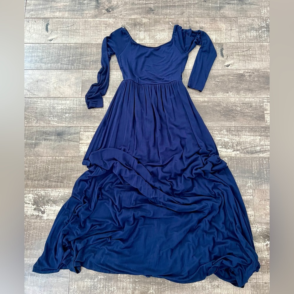 Pinkblush navy long sleeve maxi
